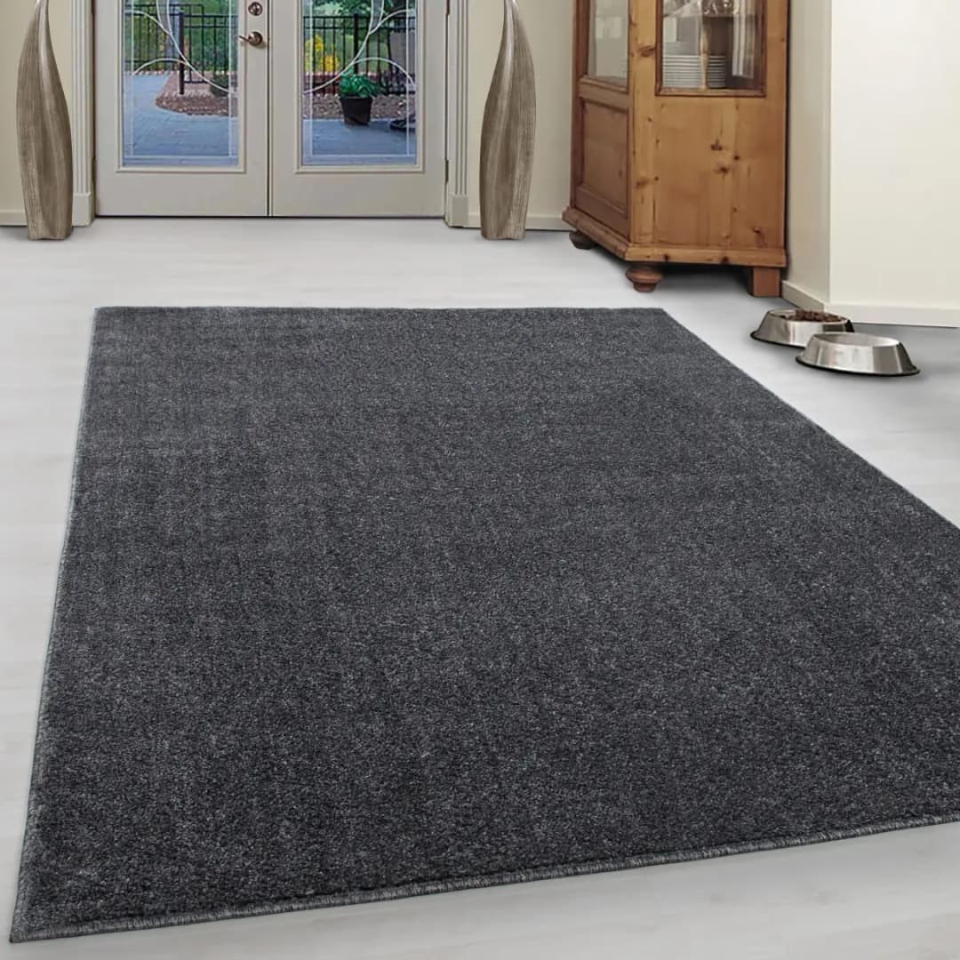 Kurzflorteppich Ata Grau/Grau 240 x 340cm | Grau