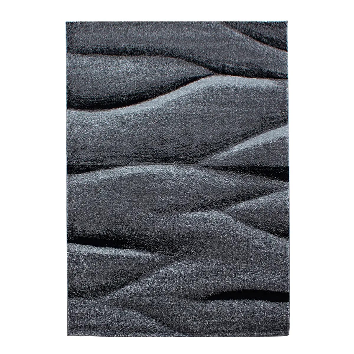 Kurzflorteppich Lucca Typ A Schwarz 80 x 150cm Polyester