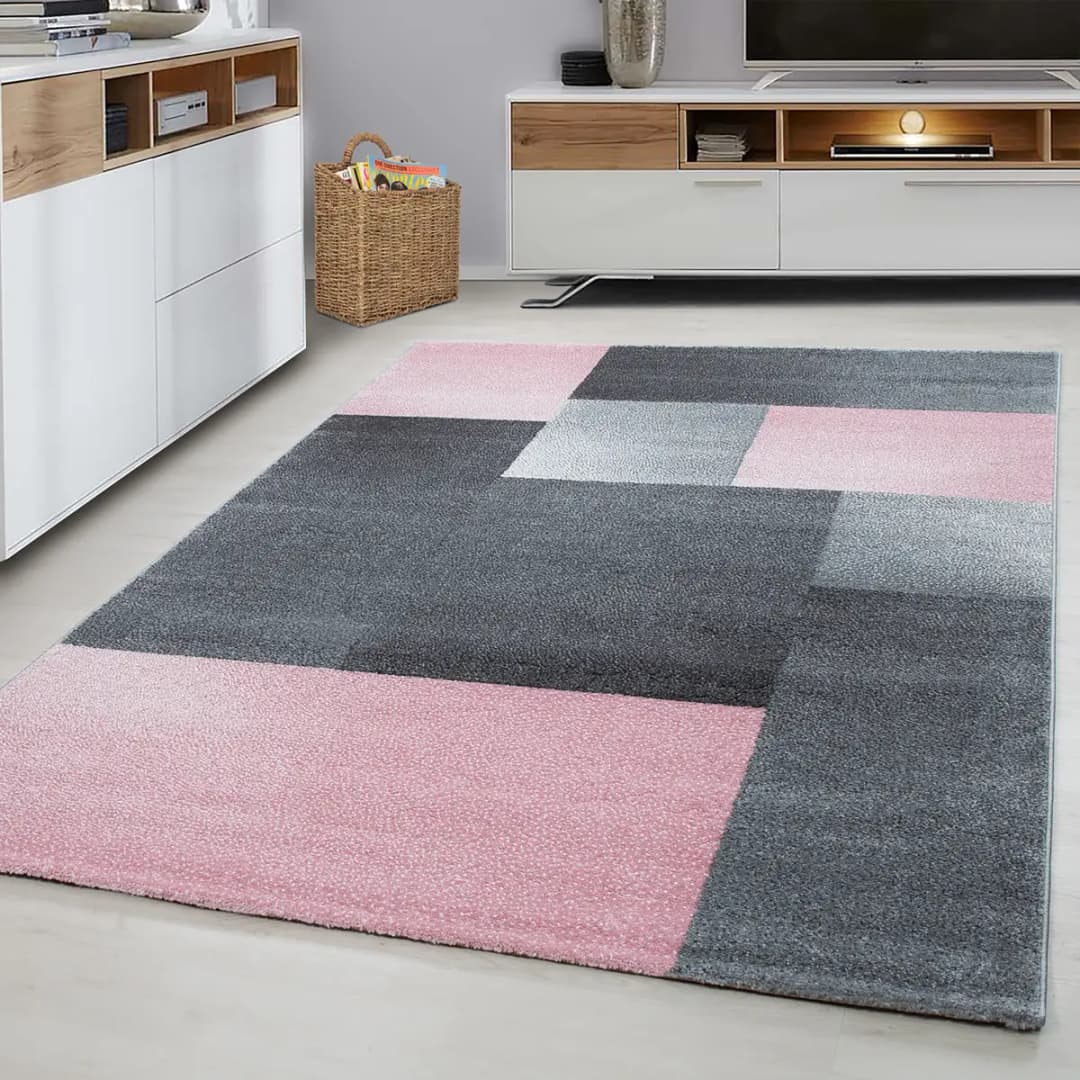 Kurzflorteppich Lucca Typ B | Pink