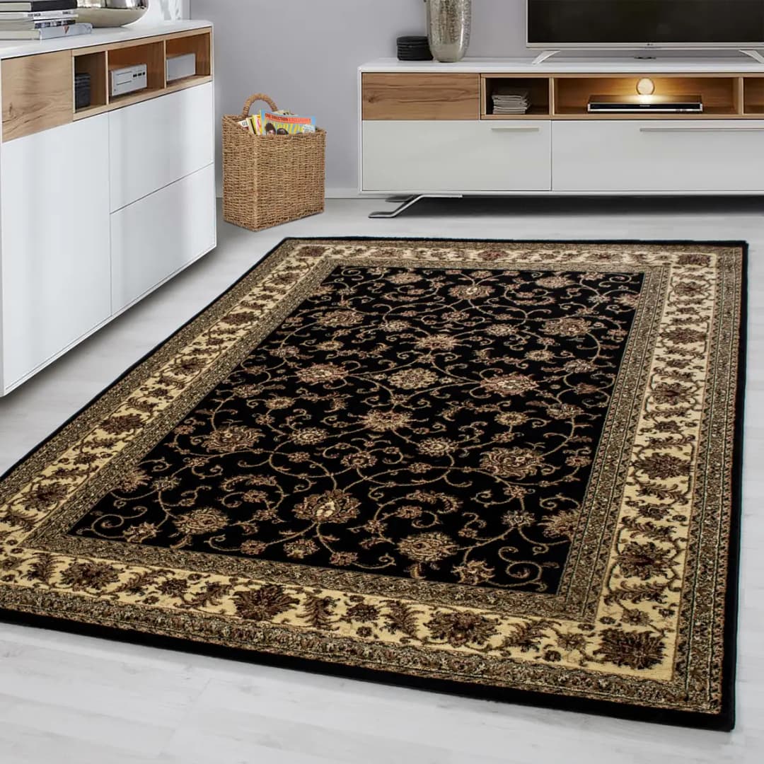 Kurzflorteppich Marrakesh Typ C | Schwarz