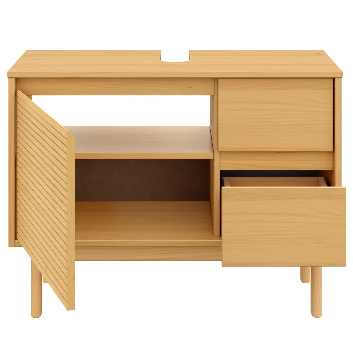 Waschbeckenunterschrank | Holztöne