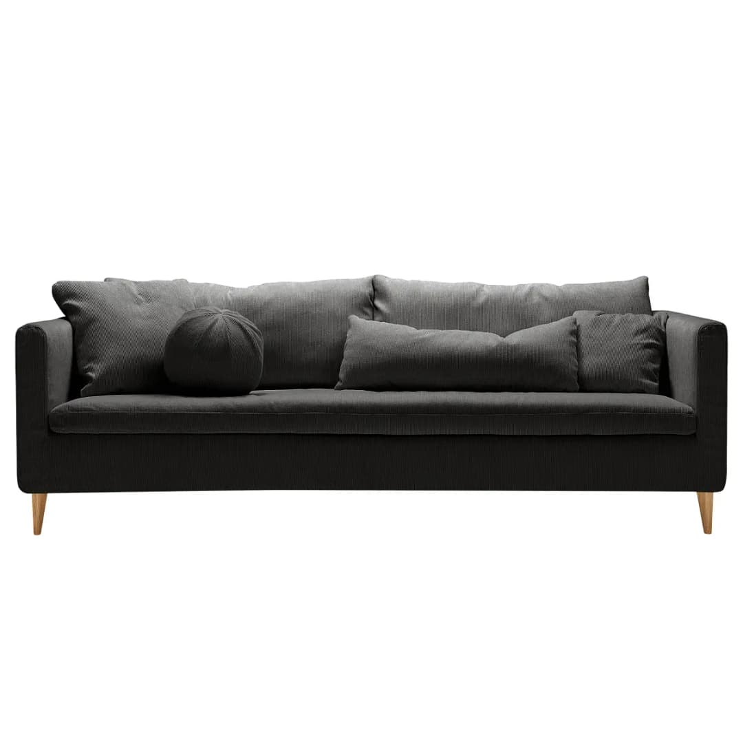 3-Sitzer Sofa Grau Cordstoff Moran | Grau