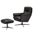Studio Copenhagen Drehsessel Anila mit Hocker | Schwarz