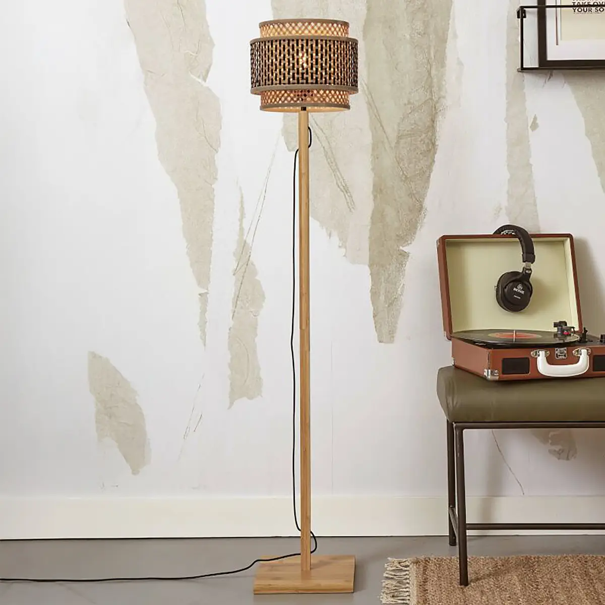 GOOD&MOJO Stehleuchte Bhutan Typ A | Beige