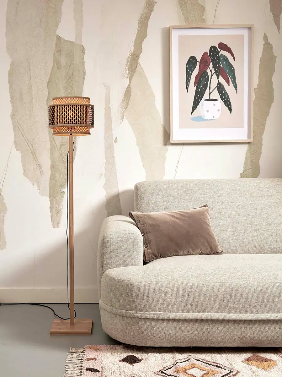 GOOD&MOJO Stehleuchte Bhutan Typ A | Beige