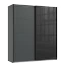 Schwebetürenschrank Tilburg 225cm Grau/Graphit | Grau