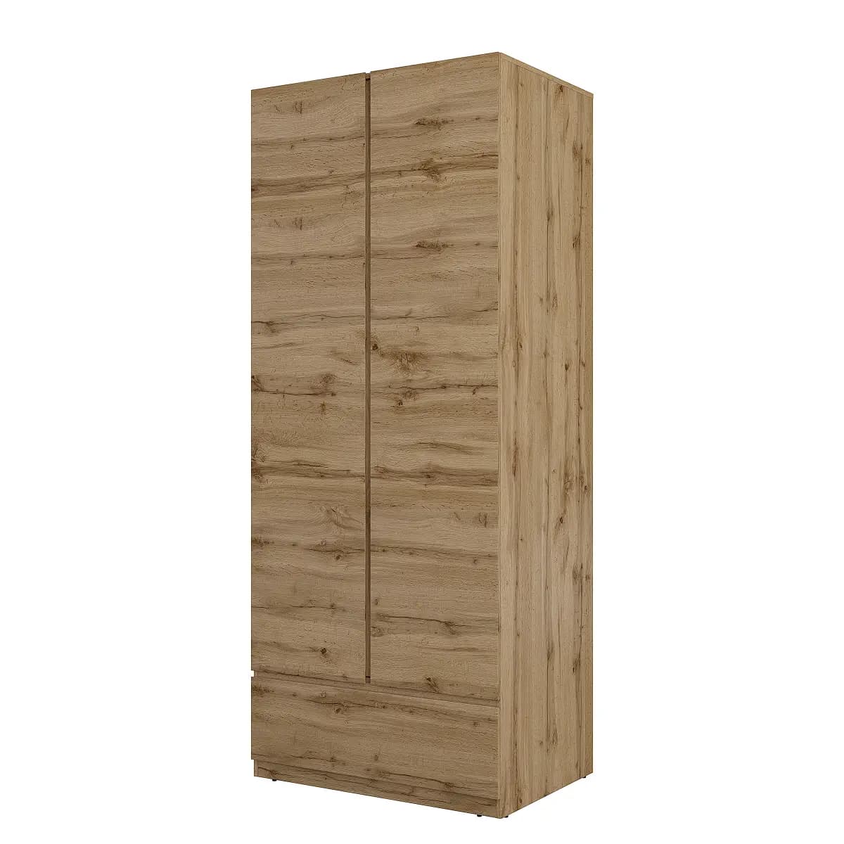 loftscape Drehtürenschrank 89cm | Holztöne