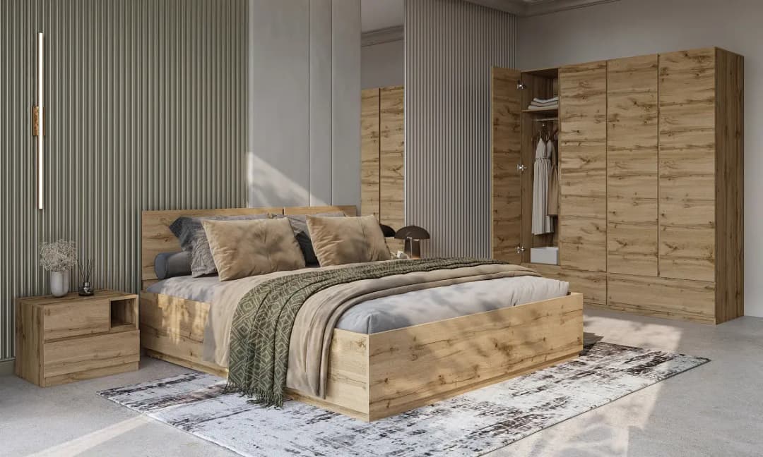 loftscape Bettgestell 180 x 200cm | Holztöne