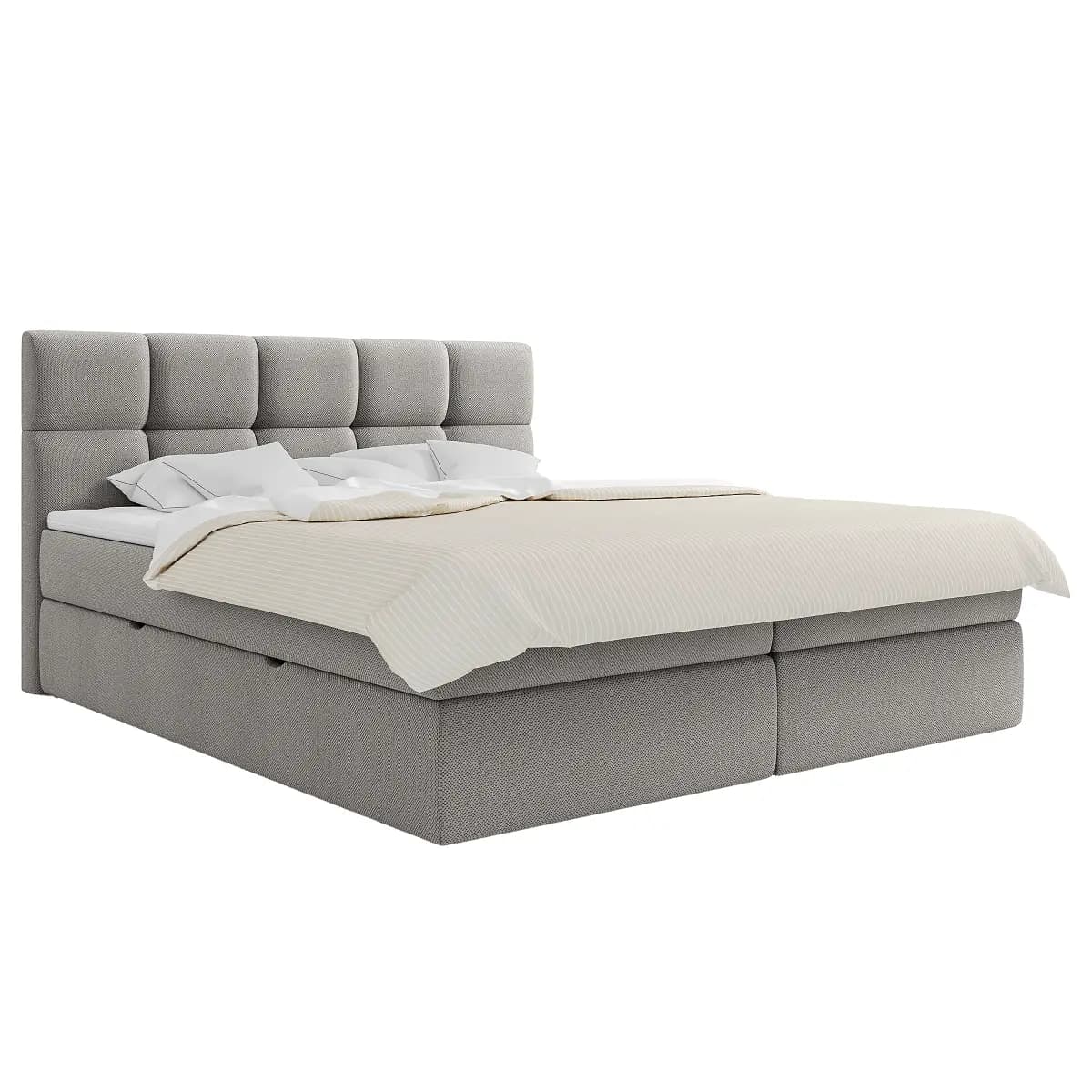Boxbett Sunook 180 x 200cm Strukturstoff Cully Grau | Grau