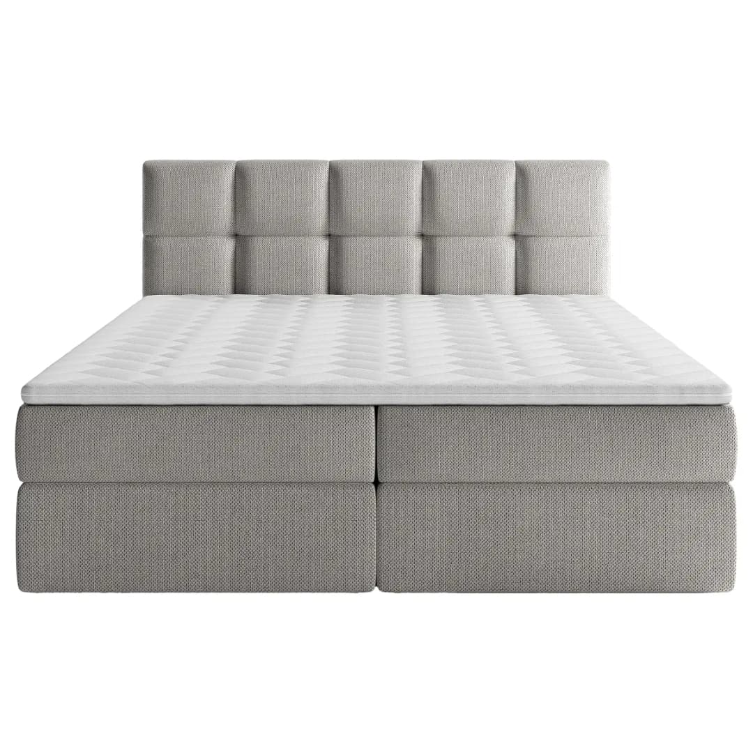 Boxbett Sunook 180 x 200cm Strukturstoff Cully Grau | Grau