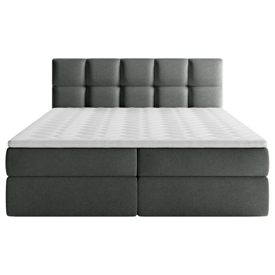 Boxbett Sunook 140 x 200cm Strukturstoff Cully Grau | Grau