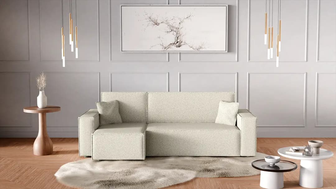 Ecksofa GONDHI | Weiß