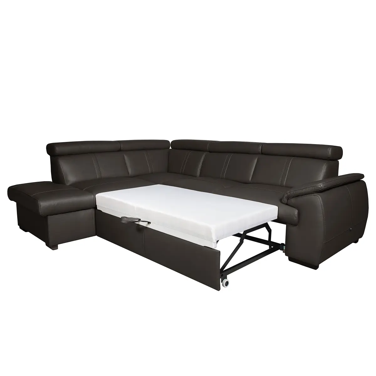 loftscape Ecksofa mit Schlaffunktion Typ A | Braun