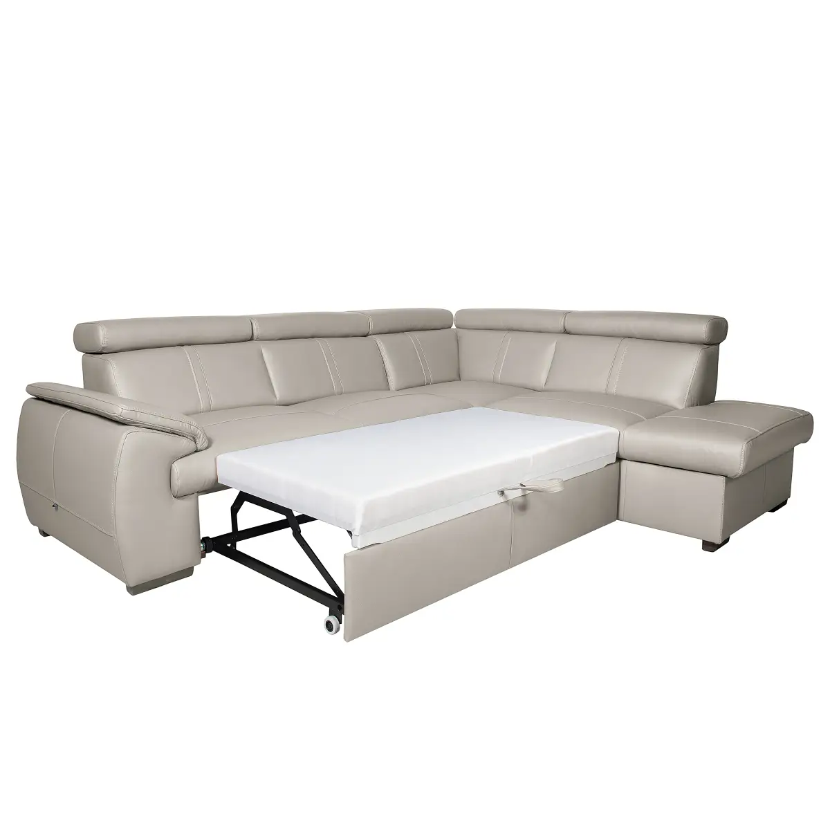 loftscape Ecksofa mit Schlaffunktion Typ A | Grau