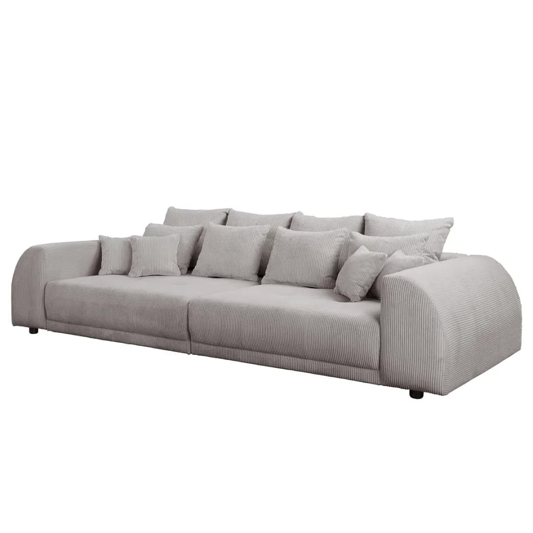 Bigsofa Grau Cordstoff Lola | Grau