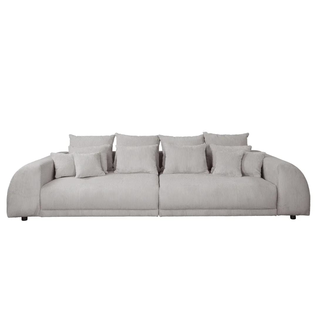 Bigsofa Grau Cordstoff Lola | Grau