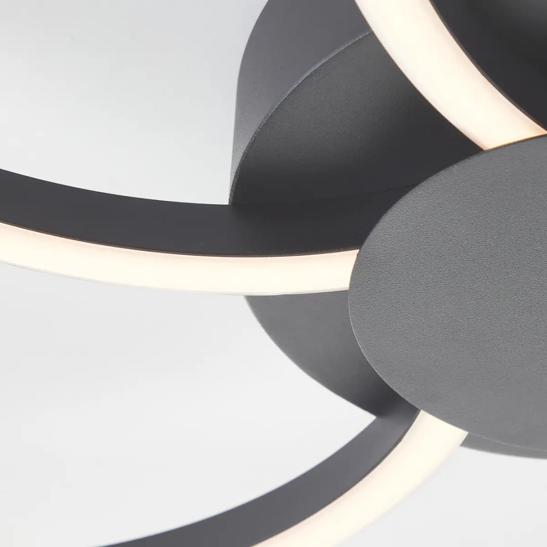 Brilliant LED-Deckenleuchte Fico | Schwarz