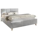 Polsterbett Cadwell 180 x 200cm Samt Fraya Grau/Silber/Grau
