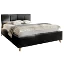 Norrwood Polsterbett Cadwell 160 x 220cm Samt Fraya Schwarz/Schwarz