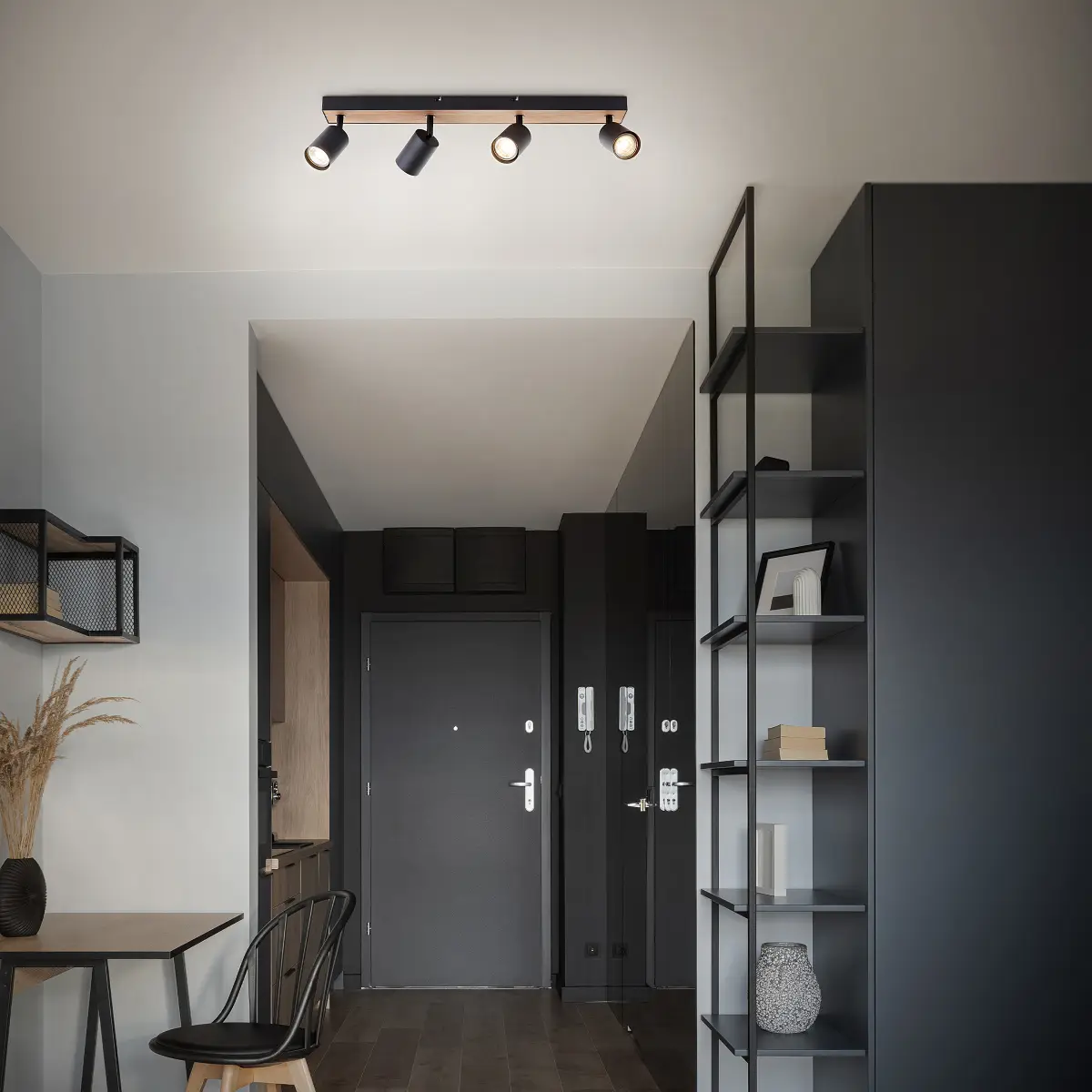 LED-Deckenleuchte Monterey-Kiefer Schwarz | Schwarz