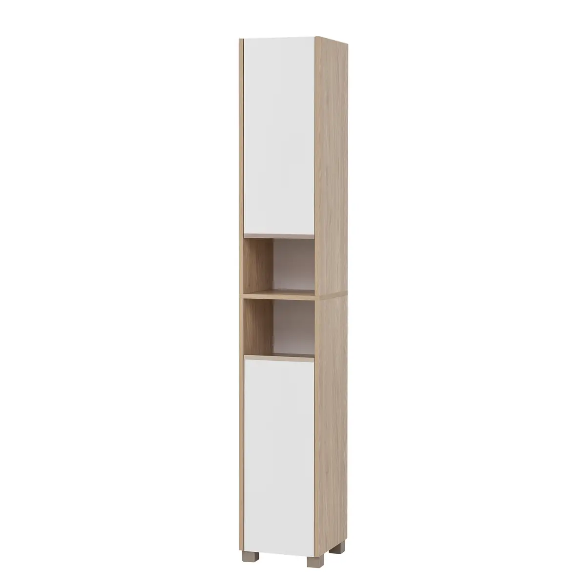Schildmeyer Hochschrank Juba 30cm Weiß/Weißeiche | Weiß