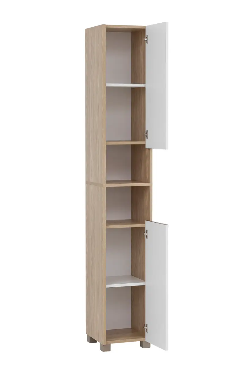Schildmeyer Hochschrank Juba 30cm Weiß/Weißeiche | Weiß