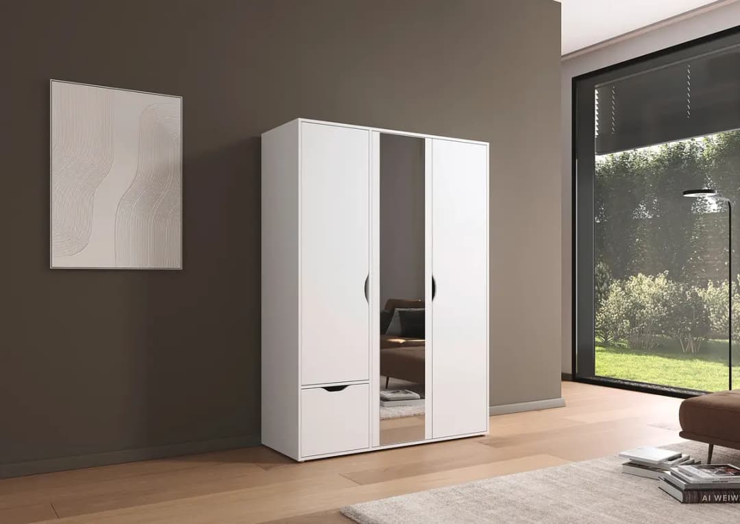 rauch Blue Drehtürenschrank 140cm 1 Weiß/Alpinweiß Classic mit | Weiß