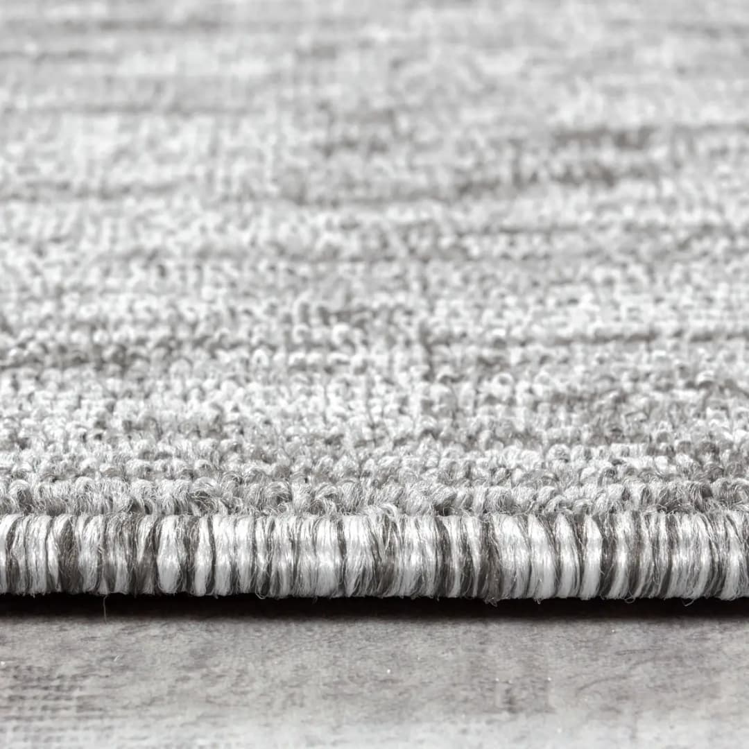Kurzflorteppich Nizza Grau/Lichtgrau 80 x 150cm Polyester
