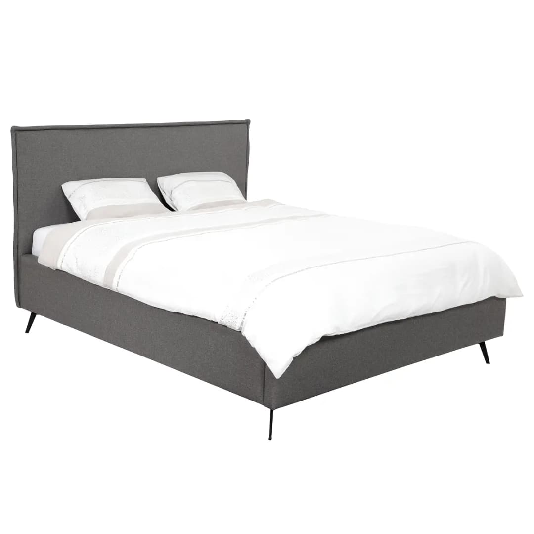 Polsterbett Rydnes 200 x 200cm Webstoff Saba Grau | Grau