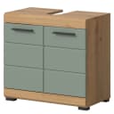 xonox home Waschbeckenunterschrank Türen 60 x 56 x 34cm Grün/Mintgrau