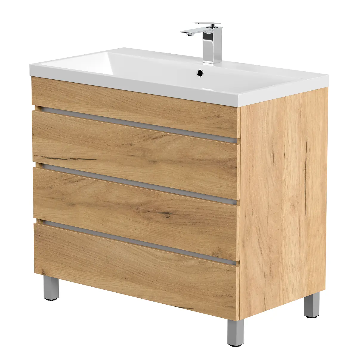 Standwaschtisch Fellini 90cm | Holztöne