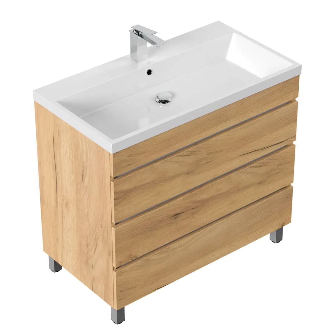 Standwaschtisch Fellini 90cm | Holztöne