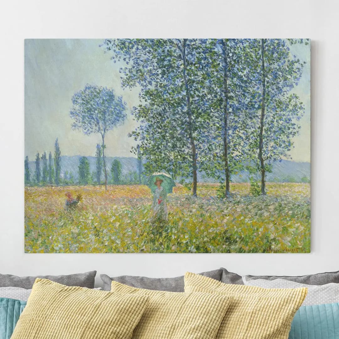 Leinwandbild Felder im Frühling | Grün