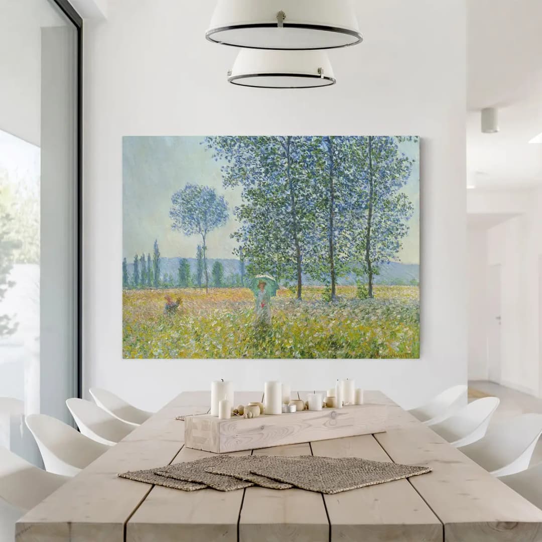 Leinwandbild Felder im Frühling | Grün