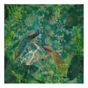 Leinwandbild Shabby Chic Collage Pfau II | Mehrfarbig