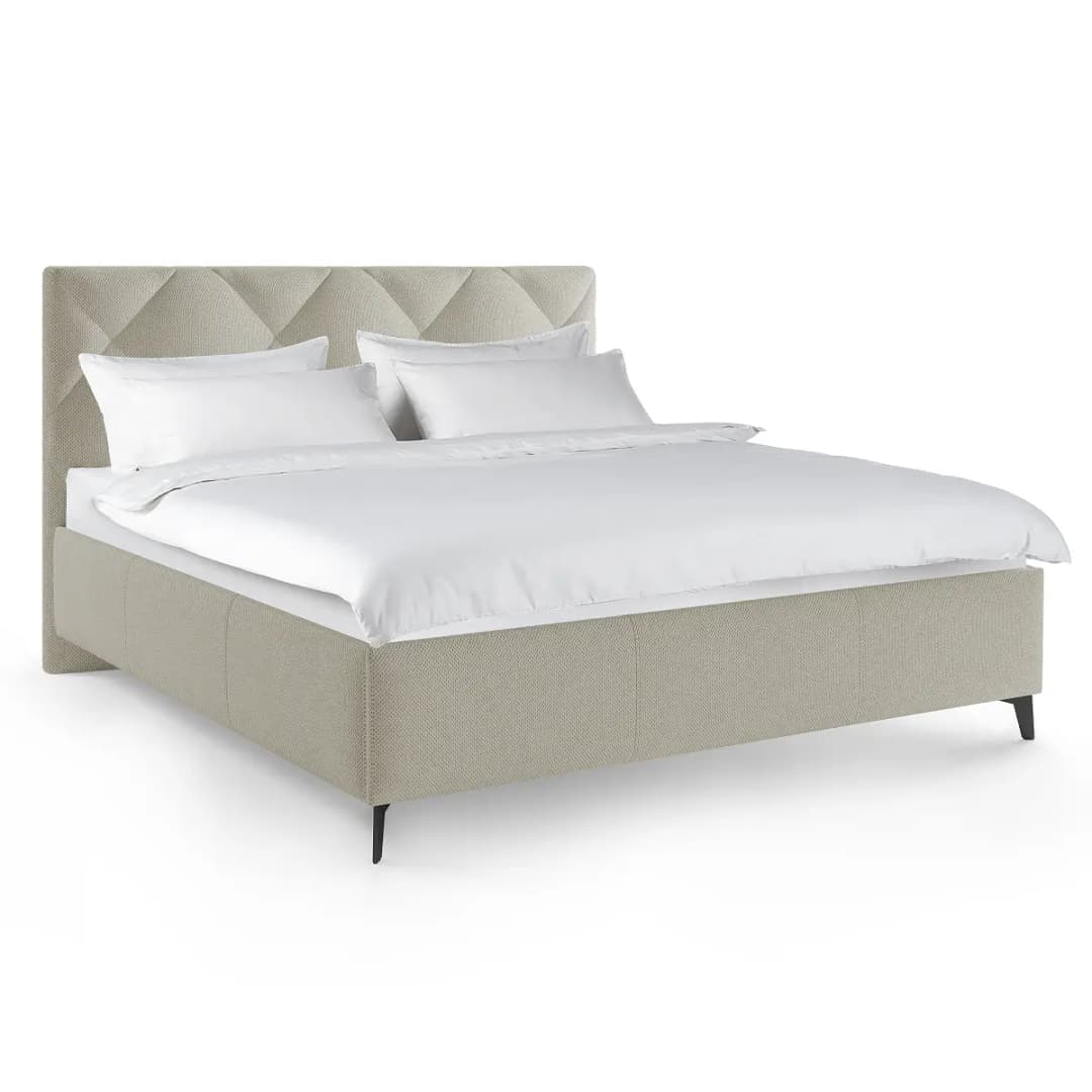 Polsterbett Atherley 160 x 200cm Strukturstoff Cully Beige