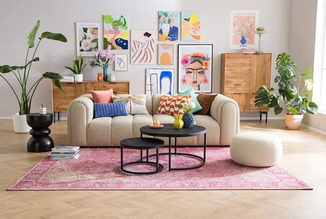 Studio Copenhagen Big-Sofa DREVJA Beige Webstoff | Beige