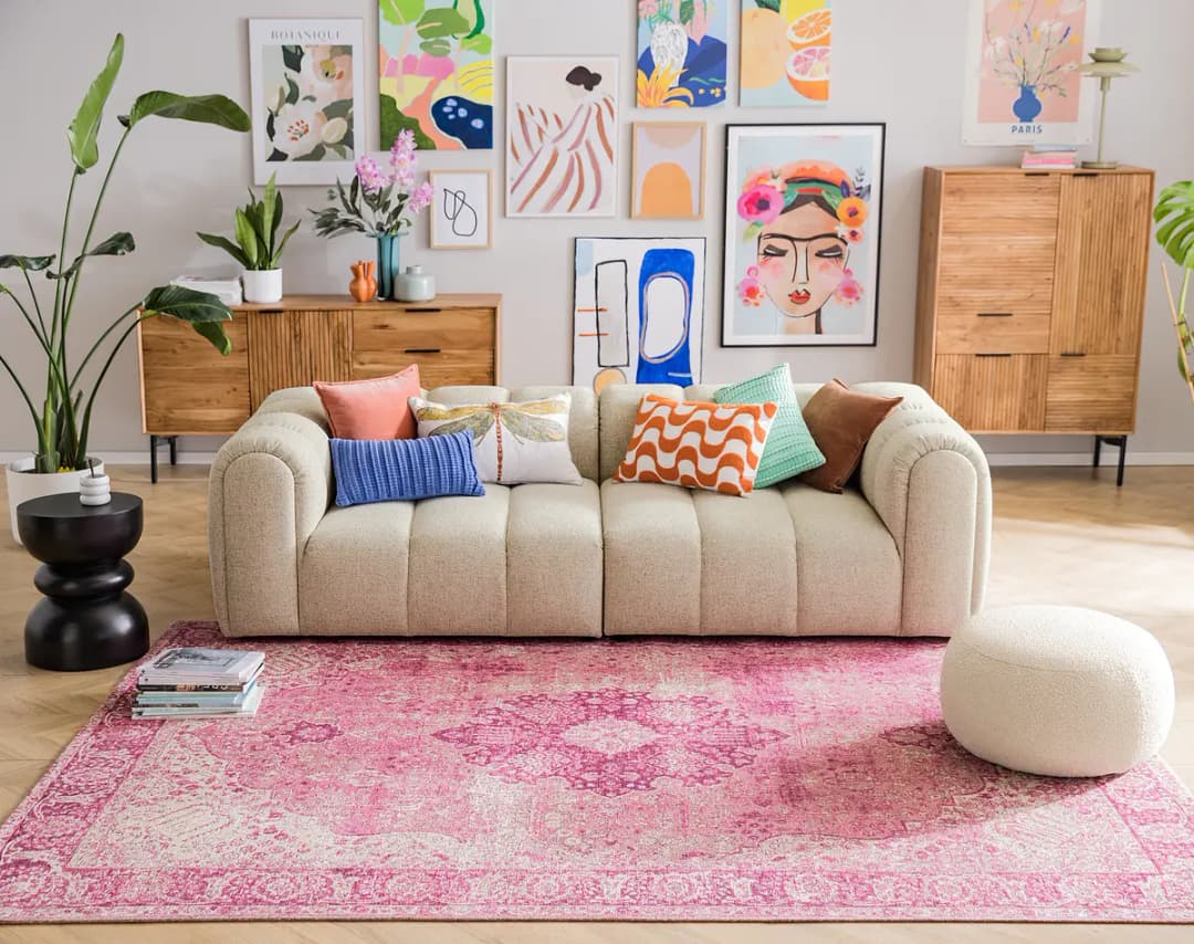 Studio Copenhagen Big-Sofa DREVJA Beige Webstoff | Beige