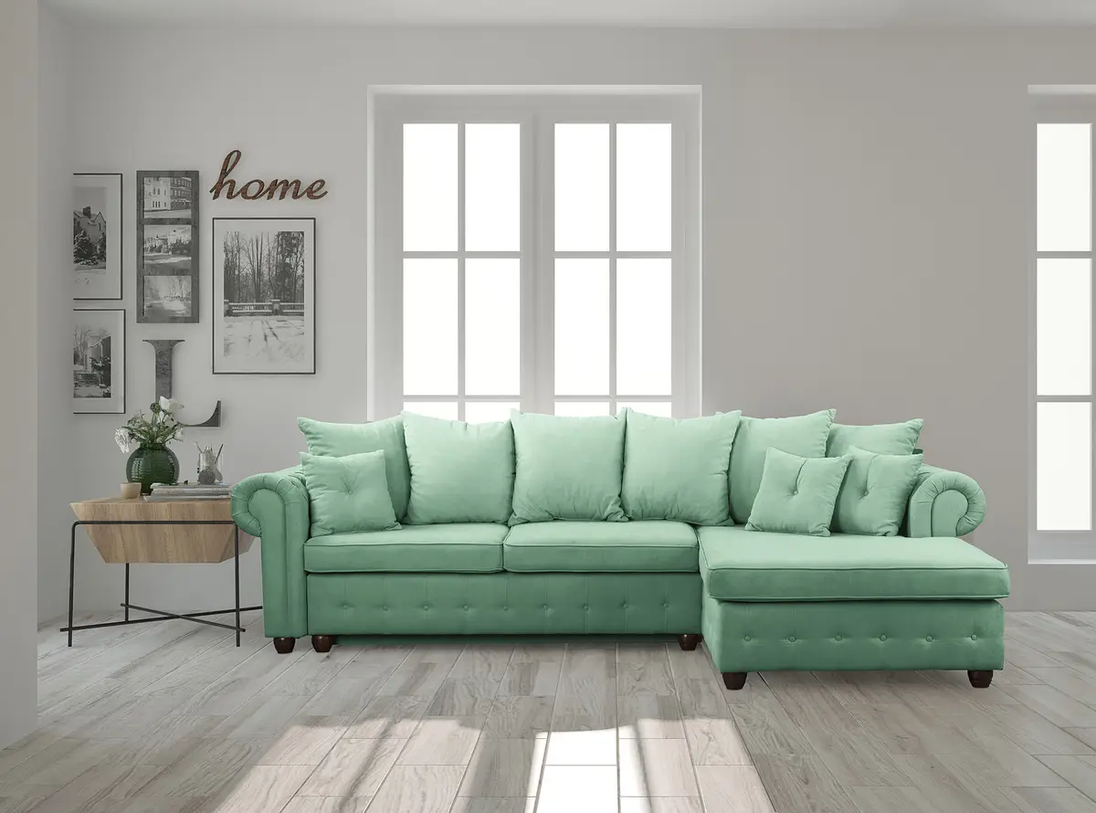 Ecksofa BISURA | Grün