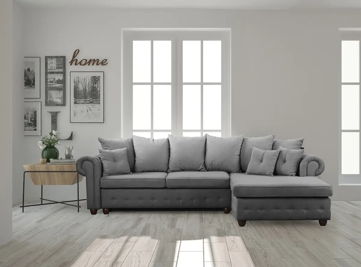 Ecksofa BISURA | Grau