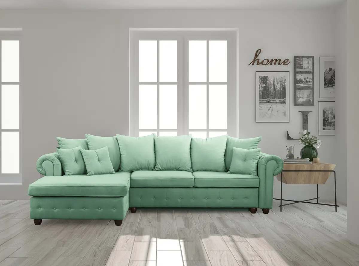 Ecksofa BISURA | Grün