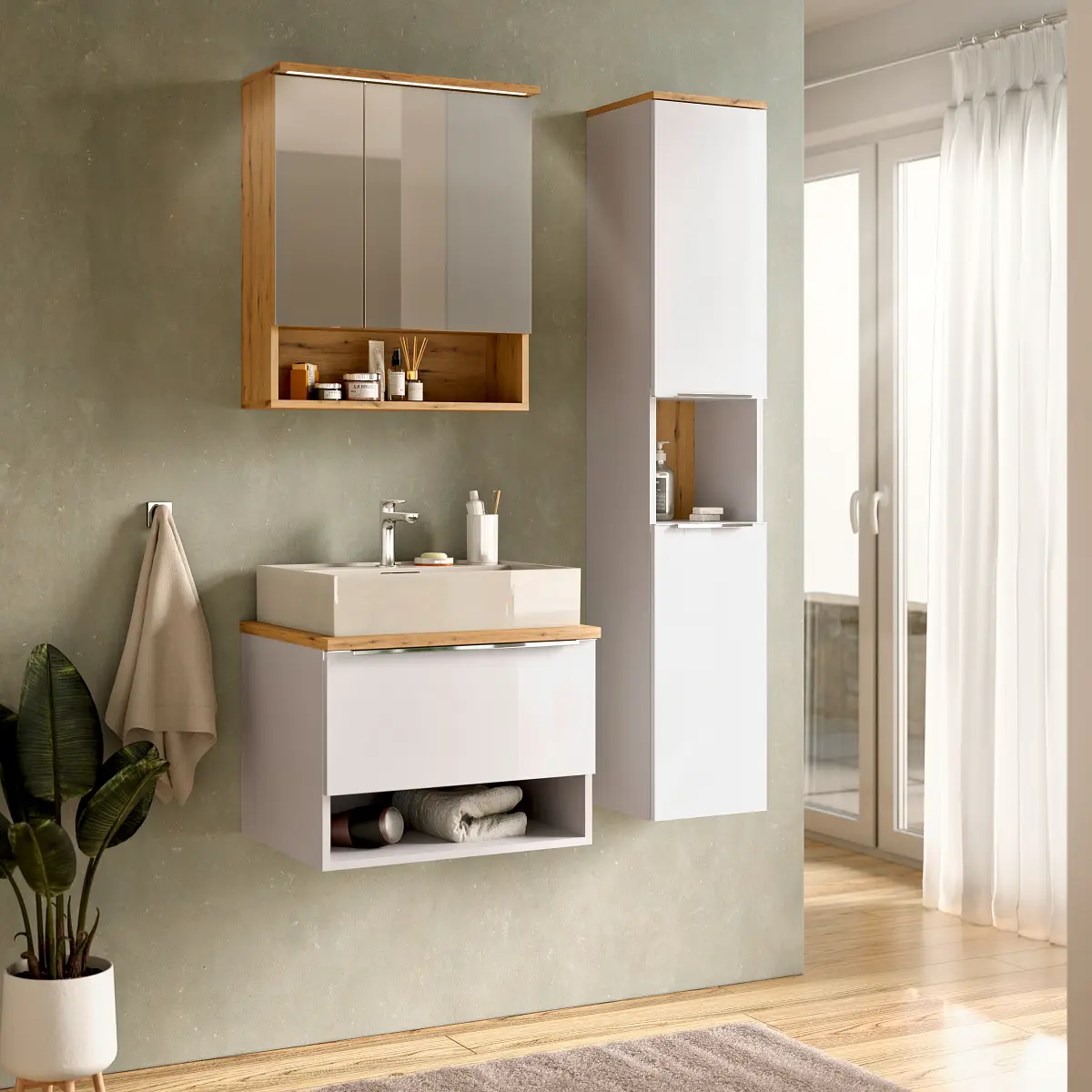 loftscape Malba Badset 3-teilig | Weiß