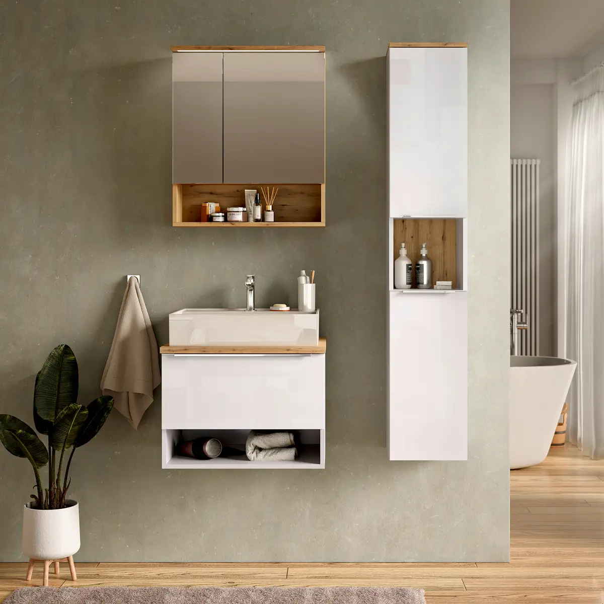 loftscape Malba Badset 3-teilig | Weiß
