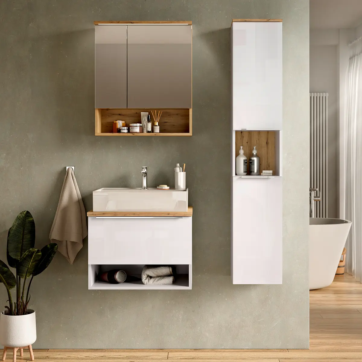 loftscape Malba Badset 3-teilig | Weiß