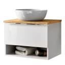 loftscape Waschtisch offen Variante C 60cm Weiß/Hochglanz Weiß | Weiß