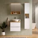 loftscape Badset 3-teilig Kombi B 90cm Weiß/Hochglanz Weiß | Weiß