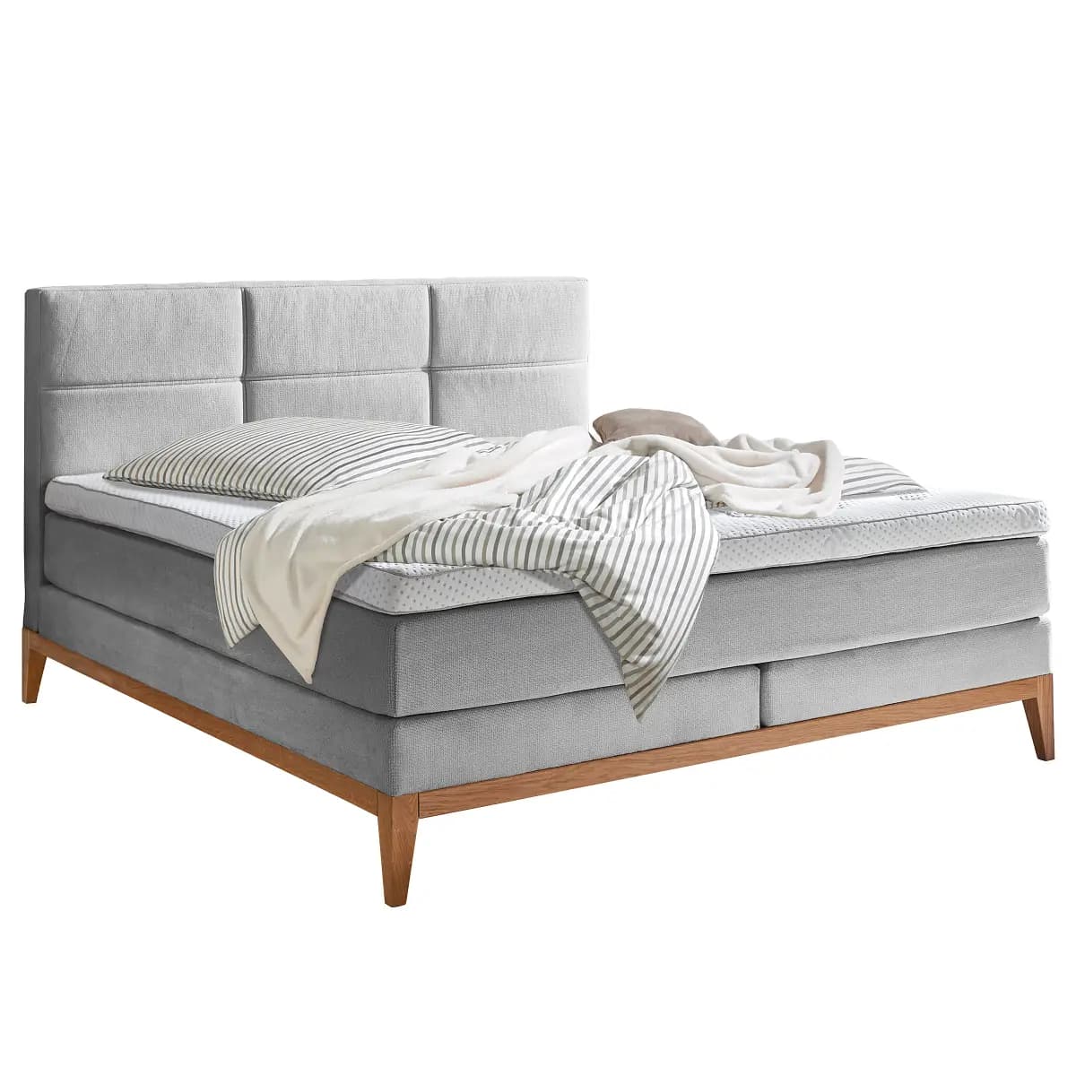 Boxspringbett Flenta 180 x 200cm | Grau