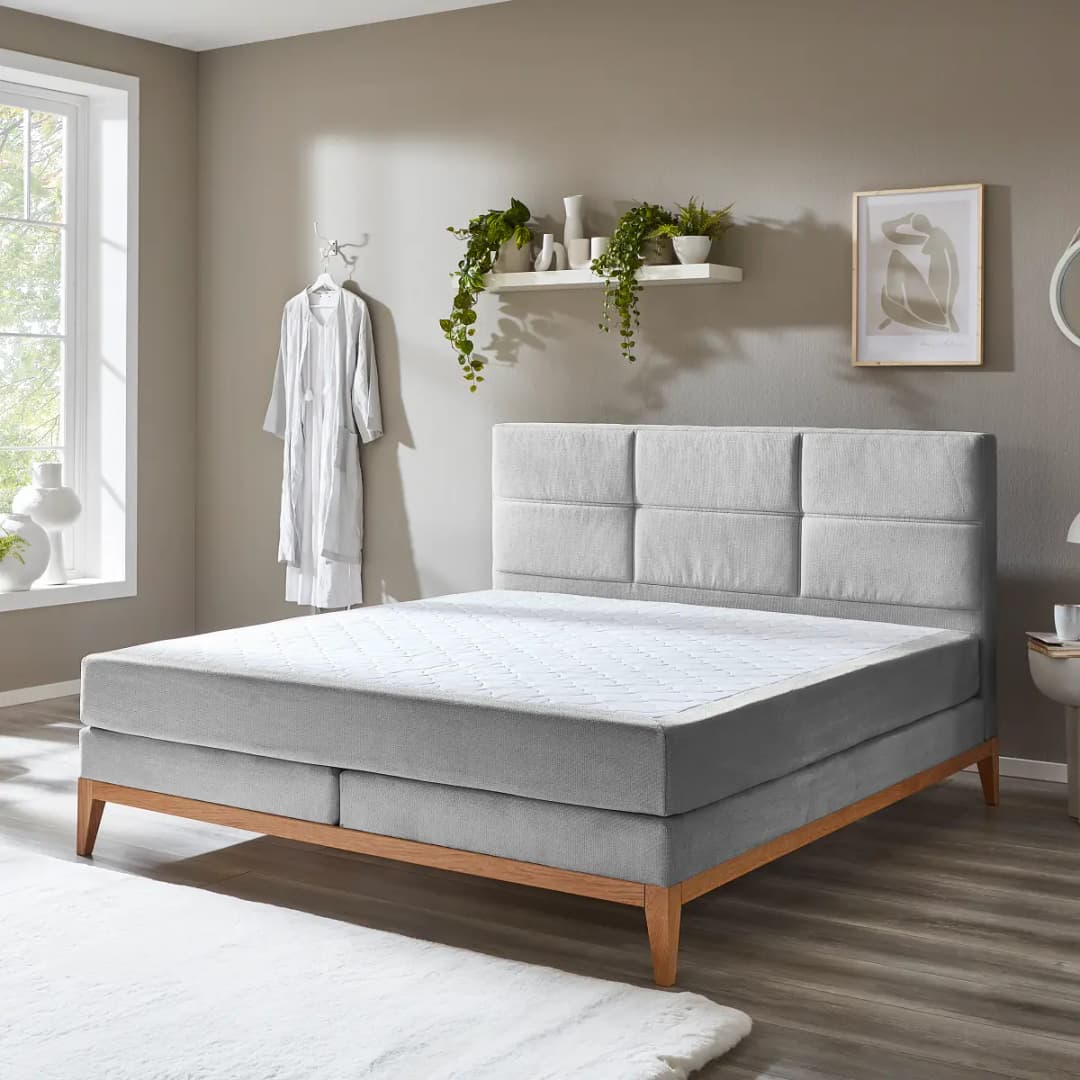 Boxspringbett Flenta 180 x 200cm | Grau