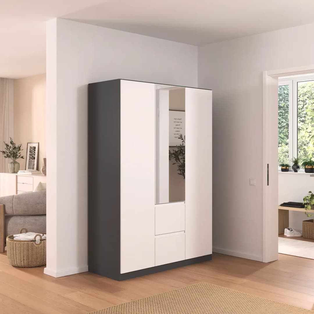 rauch Blue Drehtürenschrank Bristol | Grau
