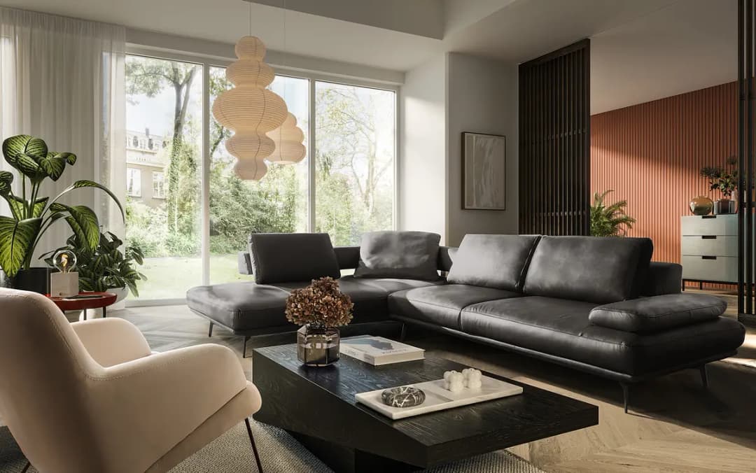 Studio Copenhagen Ecksofa DERMO | Braun